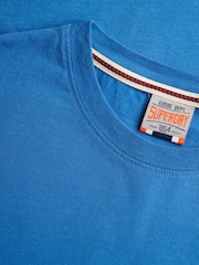 Superdry Monaco Blue Essential Logo Embroidered  T-Shirt - Image 6 of 6