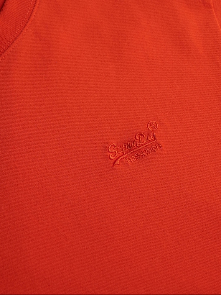 Superdry Orange Essential Logo Emb T-Shirt - Image 7 of 7