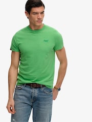 Superdry Bright Green Tonal Essential Logo Emb T-Shirt - Image 2 of 6