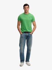Superdry Bright Green Tonal Essential Logo Emb T-Shirt - Image 3 of 6