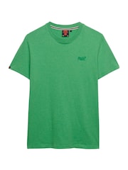 Superdry Bright Green Tonal Essential Logo Emb T-Shirt - Image 6 of 6