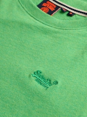 Superdry Bright Green Tonal Essential Logo Embroidery T-Shirt - Image 7 of 7