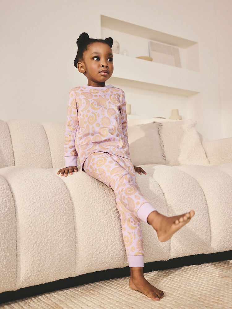 Lilac Purple EID Snuggle Pyjamas Set (9mths-12yrs) (9mths-12yrs) - Image 1 of 4