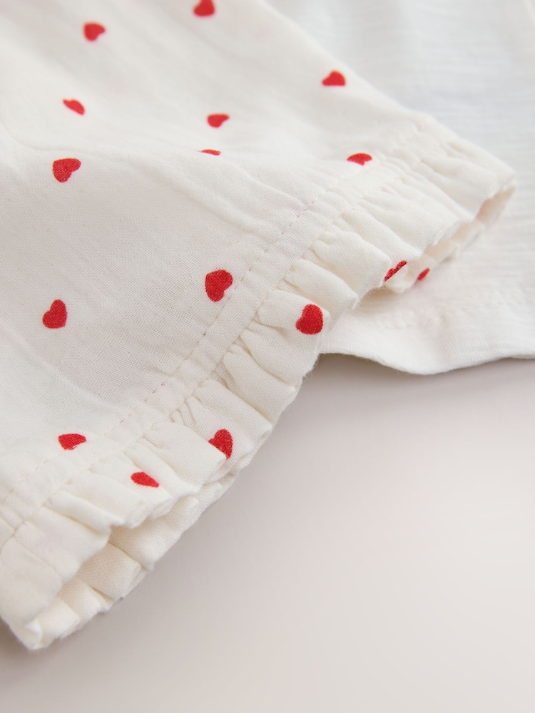 Estampado de corazón en blanco - Wide Leg Pyjamas (9mths-16yrs) - Imagen 4 de 4