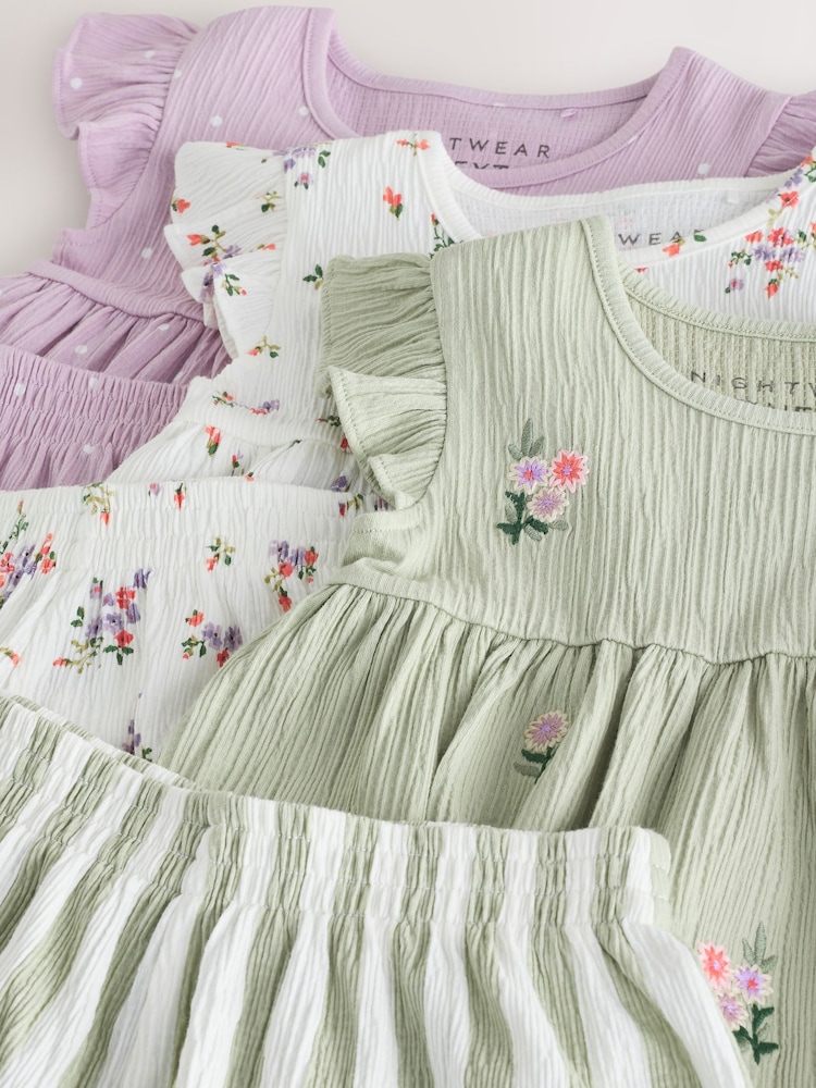 Lilac Purple Snuggle Short Pyjamas 3 Pack (9mths-8yrs) - Image 13 of 13