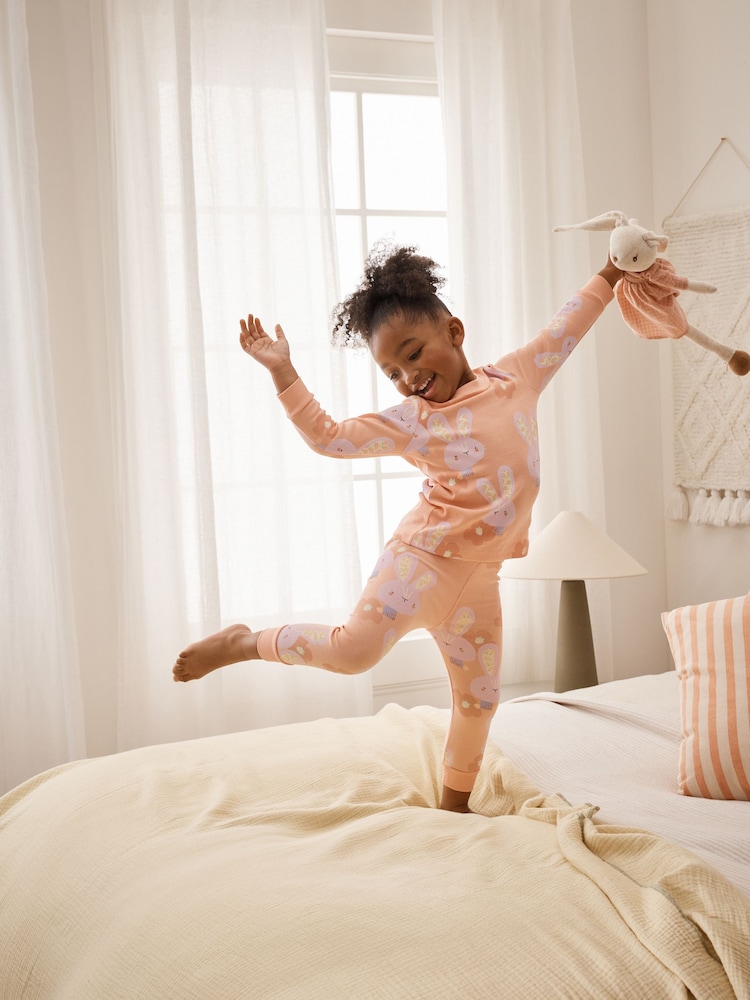 Coral Pink Bunny - Easter Bunny Snuggle Pyjamas (9mths-10yrs) - Imaginea 1 din 3 Coral Pink Bunny - Easter Bunny Snuggle Pyjamas (9mths-10yrs) - Imaginea 1 din 3