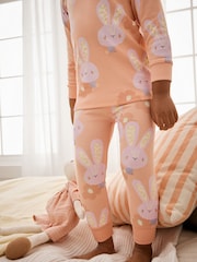 Coral Pink Bunny - Easter Bunny Snuggle Pyjamas (9mths-10yrs) - Imaginea 3 din 3