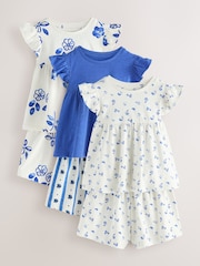 Blau mit floralem Muster - Snuggle Short Pyjamas 3 Pack (9mths-8yrs) - Bild 1 von 7