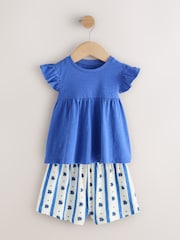 藍色花朵 - 舒適溫暖短款睡衣 3 件裝（9 個月-8 歲） - 圖片 10/12