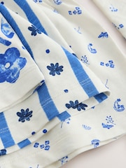 藍色花朵 - 舒適溫暖短款睡衣 3 件裝（9 個月-8 歲） - 圖片 11/12