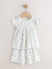 Blau mit floralem Muster - Snuggle Short Pyjamas 3 Pack (9mths-8yrs) - Bild 2 von 7