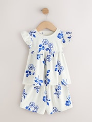 Blau mit floralem Muster - Snuggle Short Pyjamas 3 Pack (9mths-8yrs) - Bild 4 von 7