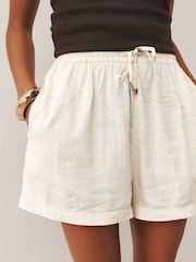 Black/Neutral Shorts 2 Pack with Linen - Image 7 of 9