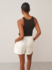 Black/Neutral Shorts 2 Pack with Linen - Image 8 of 9