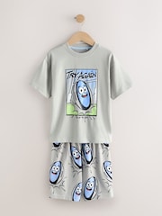 Green/Grey/White Comedy Sport - حزمة من 3 بيجامات قصيرة (4-16سنة) - Image 3 of 7