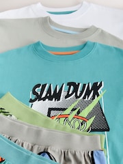 Green/Grey/White Comedy Sport - حزمة من 3 بيجامات قصيرة (4-16سنة) - Image 6 of 7