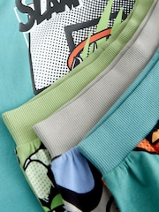 Green/Grey/White Comedy Sport - حزمة من 3 بيجامات قصيرة (4-16سنة) - Image 7 of 7