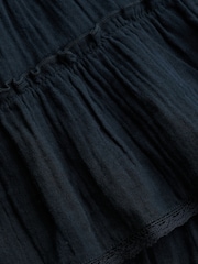 Superdry Navy Cheesecloth Tiered Mini Skirt - Image 8 of 8