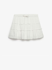Superdry White Cheesecloth Tiered Mini Skirt - Image 1 of 2