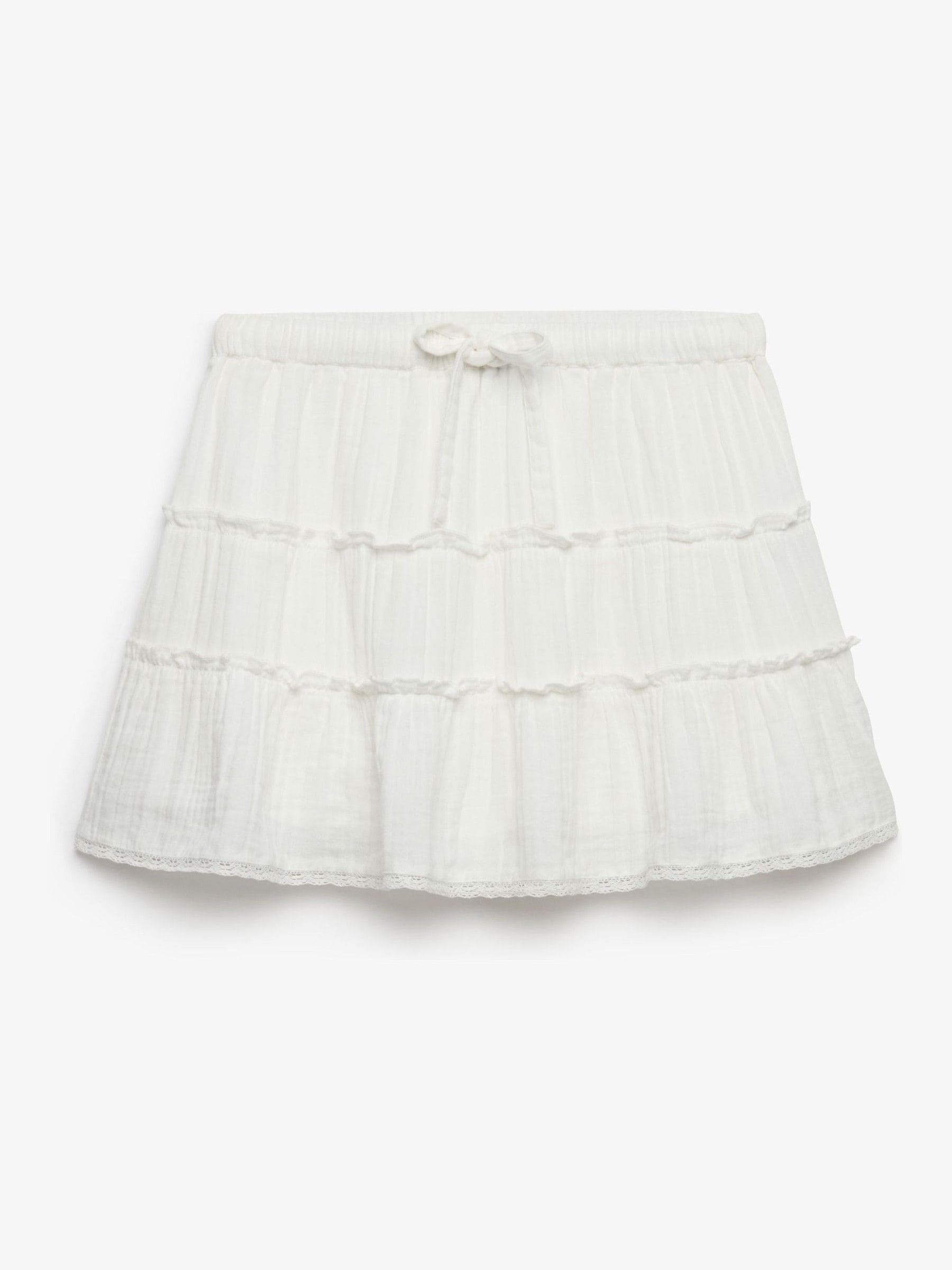 Buy Superdry White Cheesecloth Tiered Mini Skirt from the Next UK