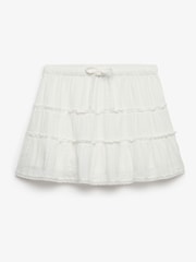 Superdry White Cheesecloth Tiered Mini Skirt - Image 7 of 8