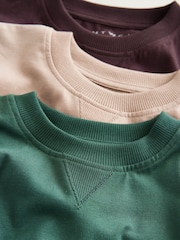 Cement/Green/Brown Plain Shorts Pyjamas 3 Pack (3-16yrs) - Image 6 of 7