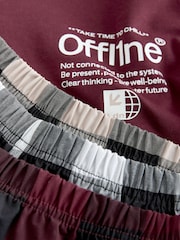 Black/White/Red Check Woven Short Pyjamas 3 Pack (3-16yrs) - Image 12 of 13