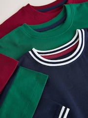 Navy/Burgundy/Green Woven Short Pyjamas 3 Pack (3-16yrs) - Image 11 of 12