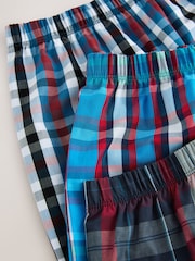 Navy/Burgundy/Green Woven Short Pyjamas 3 Pack (3-16yrs) - Image 12 of 12