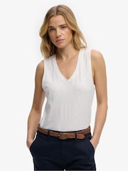 Superdry White Studios V-Neck Vest - Image 1 of 6