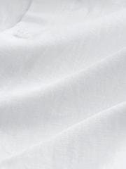 白色 - N. Premium Cotton Linen Blend Short Sleeve Smart Shirt - 7的图像6｝