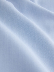 Light Blue Slim Fit Short Sleeve Easy Iron Button Down Oxford Shirt - Image 6 of 7