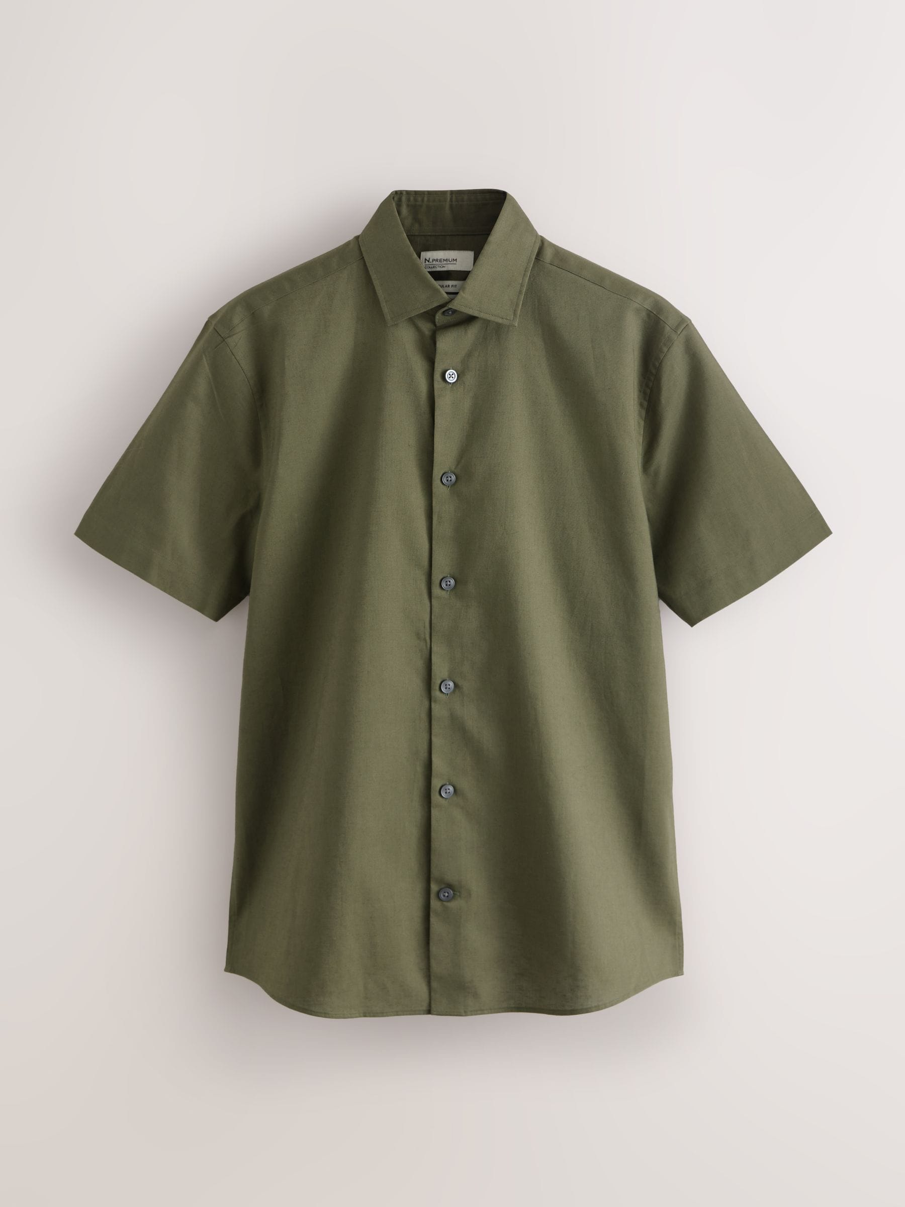Comprar Verde oliva - N. Premium Camisa social de manga curta em