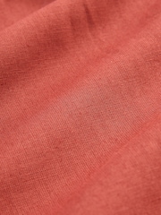 锈棕色 - N. Premium Cotton Linen Blend Short Sleeve Smart Shirt - 7的图像7｝