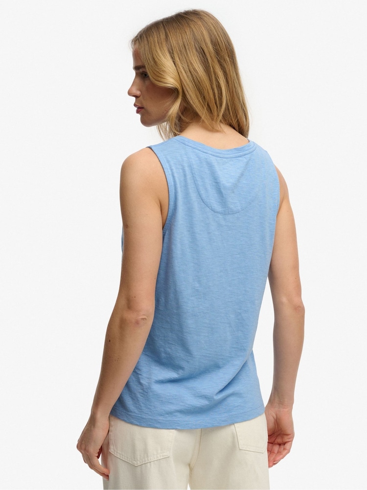 Superdry Blue Scoop Neck Vest - Image 2 of 7