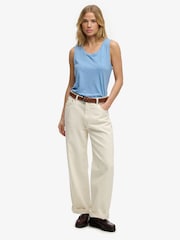 Superdry Blue Scoop Neck Vest - Image 3 of 7