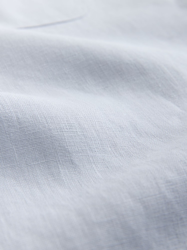 Light Blue N. Premium 100% Linen Crop Wide Leg Trousers - Image 2 of 3 Light Blue N. Premium 100% Linen Crop Wide Leg Trousers - Image 2 of 3