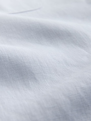 Light Blue N. Premium 100% Linen Crop Wide Leg Trousers - Image 9 of 9