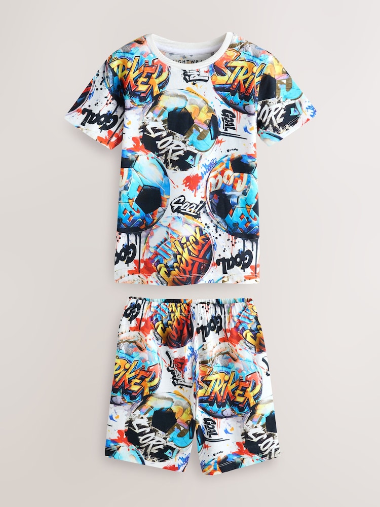 Football multi-lumineux - Lot de 2 pyjamas courts (3-16 ans) - Image 6 de 6 Football multi-lumineux - Lot de 2 pyjamas courts (3-16 ans) - Image 6 de 6