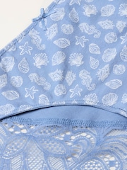 FatFace Blue Sketched Shell Classic Knickers - Image 2 of 2