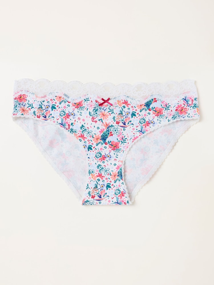 FatFace Ivory Hummingbird Classic Knickers - Image 1 of 2