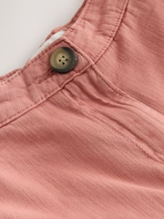 Rust Brown Barrel Leg Scarf Belt Trousers With Linen - Image 8 of 8