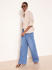 Cream With A Touch Of Linen - Lipsy kurzer Trenchcoat - Bild 3 von 5