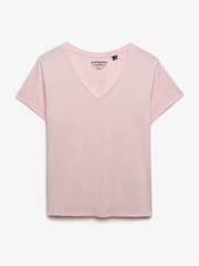 Superdry Pale Pink Slub T-Shirt - Image 4 of 4