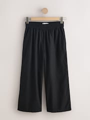 Black/Chocolate Gingham - Stretch Linen Blend Culottes 2 Pack - תמונה 3 מתוך 9