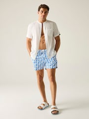 Regatta White/Blue Loras Swim Shorts - Image 3 of 9