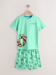 Green/Blue Minecraft Short Pyjamas 2 Pack (5-14yrs) - Image 8 of 13