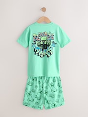 Green/Blue Minecraft Short Pyjamas 2 Pack (5-14yrs) - Image 9 of 13