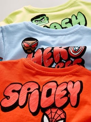 Red/Blue/Green Marvel Short Pyjamas 3 Pack (12mths-11yrs) - Image 12 of 14