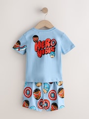 Red/Blue/Green Marvel Short Pyjamas 3 Pack (12mths-11yrs) - Image 9 of 14